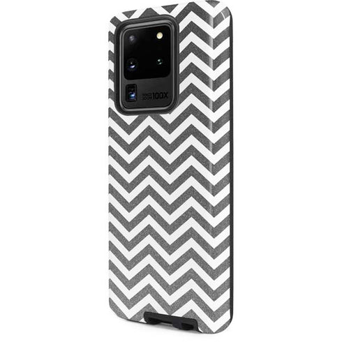 Silver Chevron Galaxy S20 Ultra 5G Pro Case