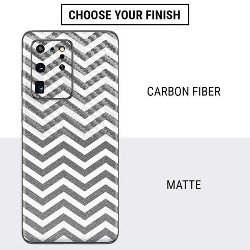 Silver Chevron Galaxy S20 Ultra 5G Skin
