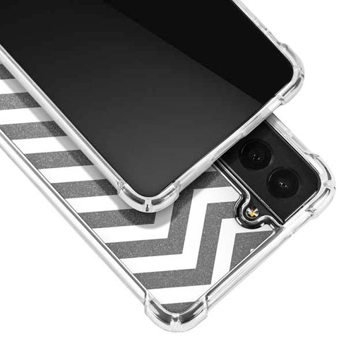 Silver Chevron Galaxy S21 FE Clear Case
