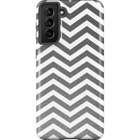 Silver Chevron Galaxy S21 FE Pro Case