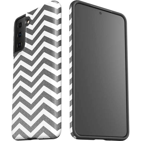 Silver Chevron Galaxy S21 FE Pro Case