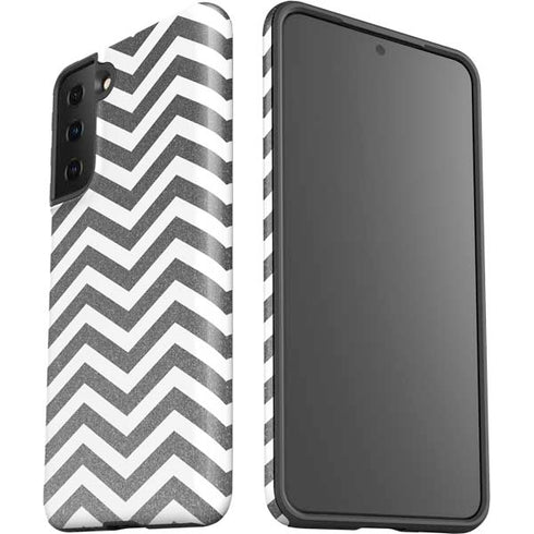 Silver Chevron Galaxy S21 Plus 5G Pro Case