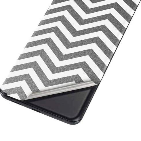 Silver Chevron Galaxy S21 Plus 5G Skin
