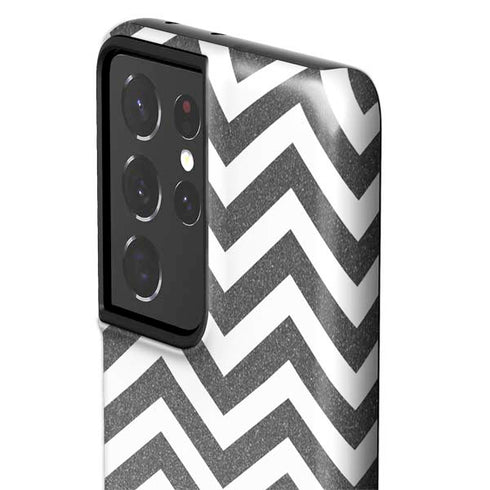 Silver Chevron Galaxy S21 Ultra 5G Pro Case