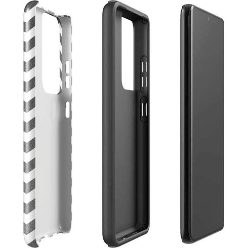Silver Chevron Galaxy S21 Ultra 5G Pro Case