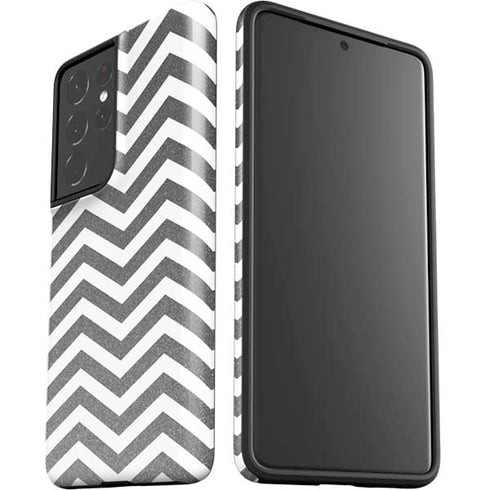 Silver Chevron Galaxy S21 Ultra 5G Pro Case