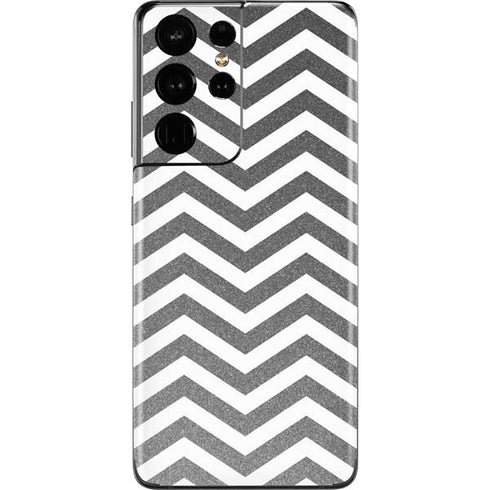 Silver Chevron Galaxy S21 Ultra 5G Skin