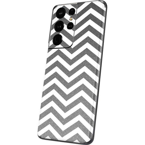 Silver Chevron Galaxy S21 Ultra 5G Skin