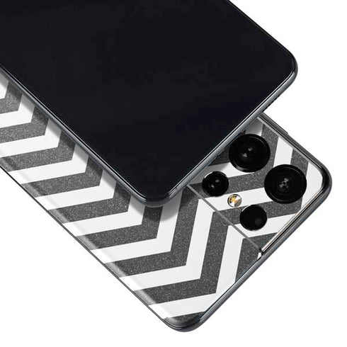 Silver Chevron Galaxy S21 Ultra 5G Skin
