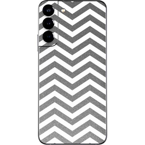 Silver Chevron Galaxy S22 Plus Skin