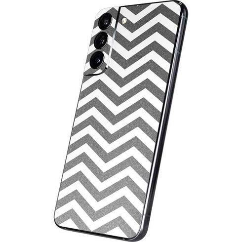 Silver Chevron Galaxy S22 Plus Skin