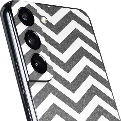 Silver Chevron Galaxy S22 Plus Skin
