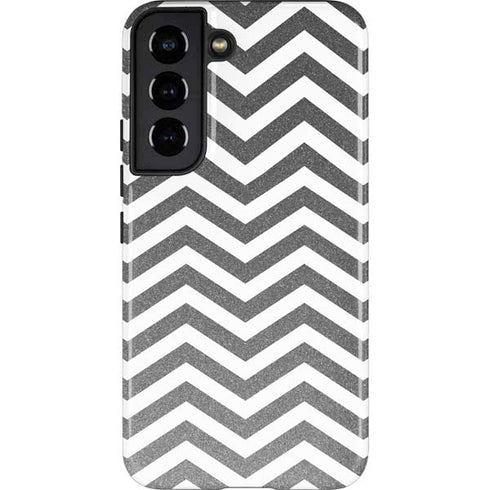 Silver Chevron Galaxy S22 Pro Case
