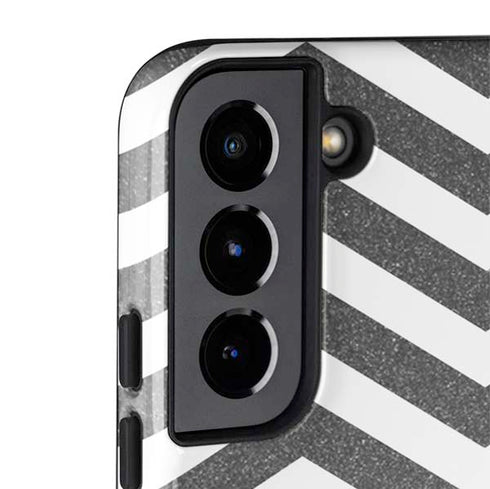 Silver Chevron Galaxy S22 Pro Case