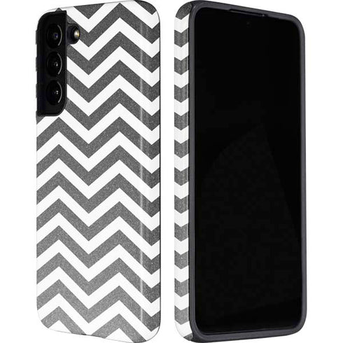 Silver Chevron Galaxy S22 Pro Case