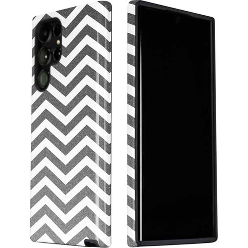 Silver Chevron Galaxy S22 Ultra Pro Case