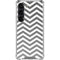 Silver Chevron Galaxy S23 Clear Case