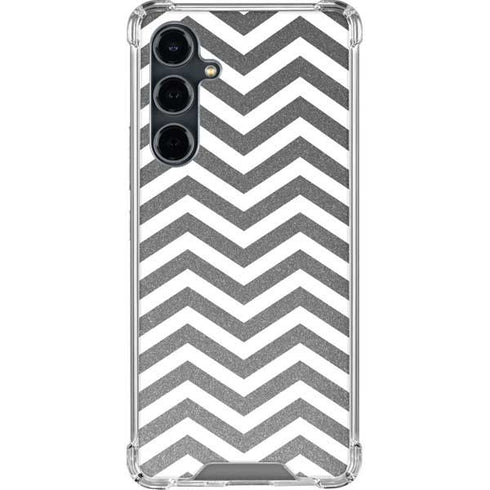 Silver Chevron Galaxy S23 FE Clear Case
