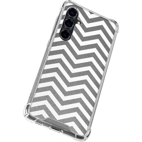 Silver Chevron Galaxy S23 FE Clear Case