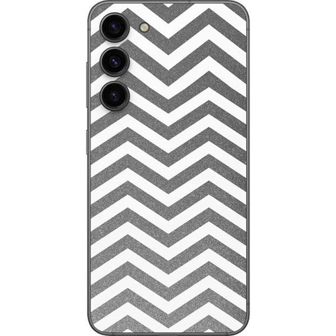 Silver Chevron Galaxy S23 Plus Skin