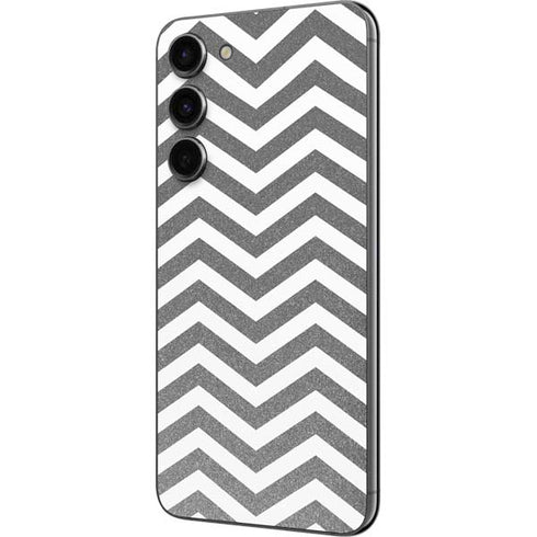 Silver Chevron Galaxy S23 Plus Skin