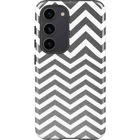 Silver Chevron Galaxy S23 Pro Case