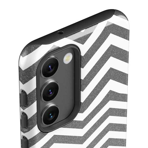 Silver Chevron Galaxy S23 Pro Case
