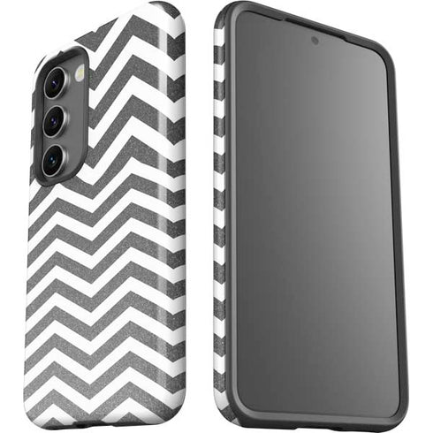 Silver Chevron Galaxy S23 Pro Case