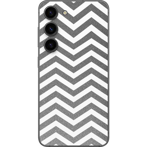 Silver Chevron Galaxy S23 Skin