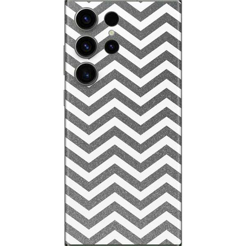 Silver Chevron Galaxy S23 Ultra Skin