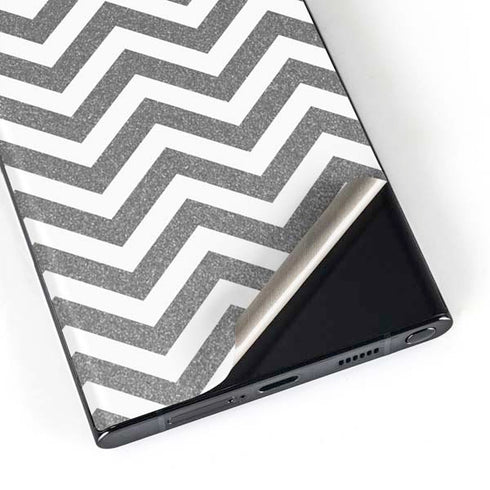 Silver Chevron Galaxy S23 Ultra Skin