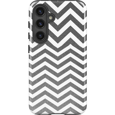 Silver Chevron Galaxy S24 Plus Impact Case
