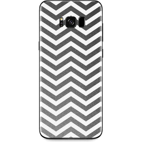 Silver Chevron Galaxy S8 Plus Skin