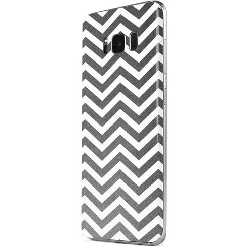 Silver Chevron Galaxy S8 Plus Skin