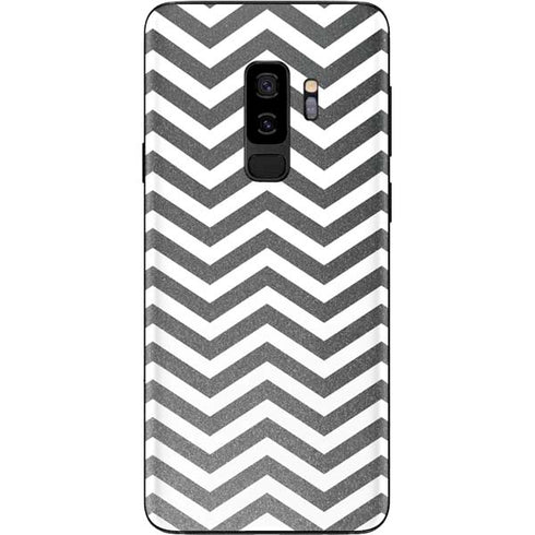 Silver Chevron Galaxy S9 Plus Skin