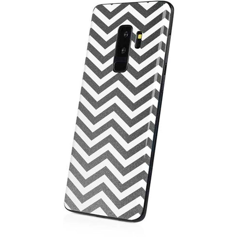 Silver Chevron Galaxy S9 Plus Skin