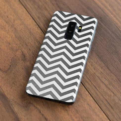 Silver Chevron Galaxy S9 Plus Skin