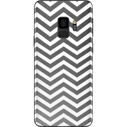 Silver Chevron Galaxy S9 Skin