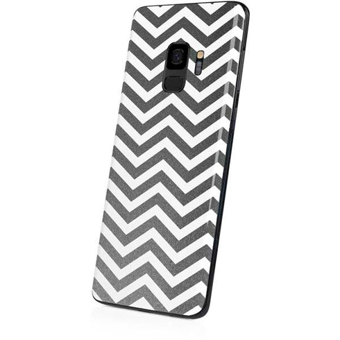 Silver Chevron Galaxy S9 Skin