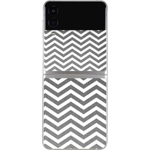 Silver Chevron Galaxy Z Flip3 5G Skin