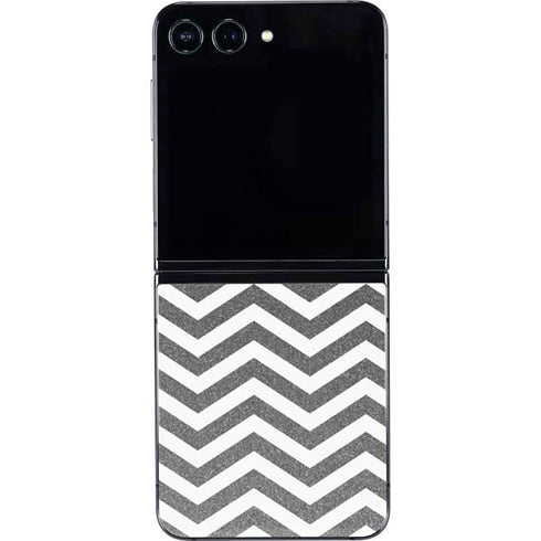 Silver Chevron Galaxy Z Flip5 5G Skin