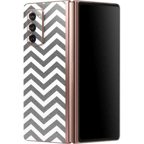 Silver Chevron Galaxy Z Fold2 5G Skin
