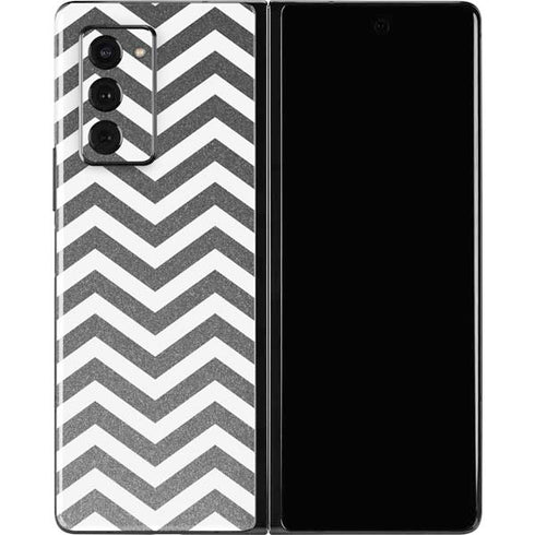 Silver Chevron Galaxy Z Fold2 5G Skin