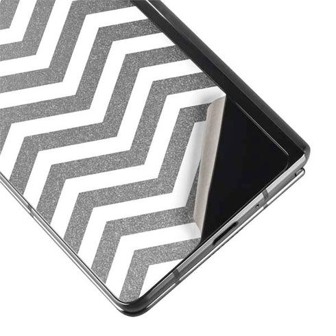 Silver Chevron Galaxy Z Fold2 5G Skin
