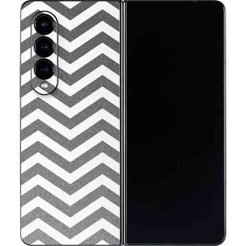 Silver Chevron Galaxy Z Fold4 5G Skin