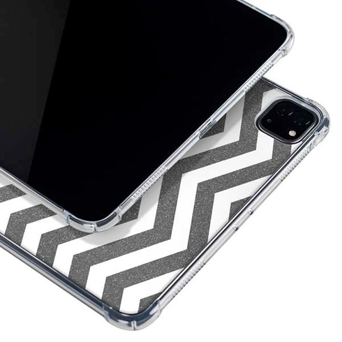 Silver Chevron iPad Pro 12.9in (2020) Clear Case
