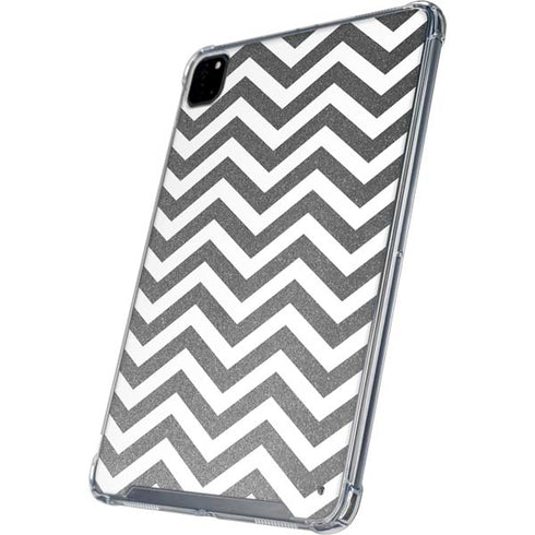 Silver Chevron iPad Pro 12.9in (2020) Clear Case