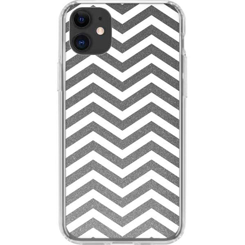 Silver Chevron iPhone 11 Clear Case