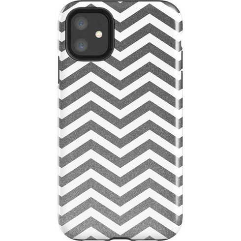 Silver Chevron iPhone 11 Impact Case