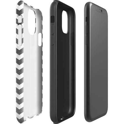 Silver Chevron iPhone 11 Impact Case